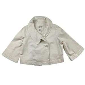 Live A Little Y2K Flared Sleeve Cropped Jacket Size Small Cotton Blend